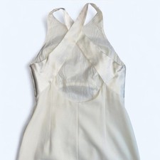 Vintage 90s High Neck Low Back Wedding Dress