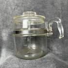 Vintage Pyrex Flameware 6 Cup Glass Coffee Percolator 7756-B INCOMPLETE Parts