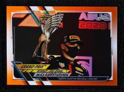 2021 Chrome Formula Grand Prix Winners Orange Refractor 1/25 Max Verstappen 3h1