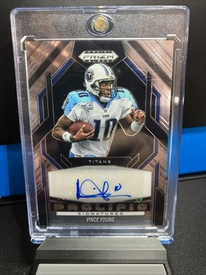 2025 Panini Prizm Black Vince Young Prolific Signatures Auto #PS-VYG Titans