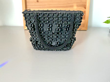 Black beaded purse