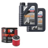 K&N ÖLfilter Set Liqui Moly 10W-40 Off. 2L FüR Yamaha WR 250 R DG20 Bj.2015