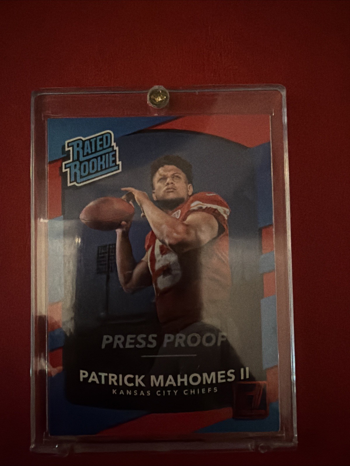 2017 Panini Donruss - Rated Rookie Patrick Mahomes II #327 Press Proof Red (RC)