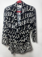Chicos Womens Top 3 (XL) Abstract Print Faux ...
