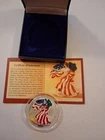 2000 American Eagle Silver Dollar Coin Full Color w/ Case .999 Fine Silver Coin