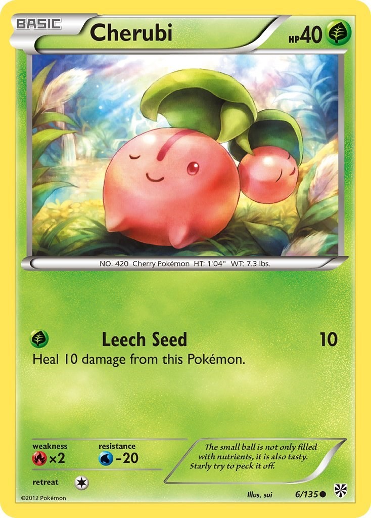 Cherubi (6/135) Common NM PLS Plasma Storm Pokemon TCG
