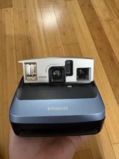Vintage Polaroid One600 Blue Instant Film Flash Camera 100mm Auto Focus Untested