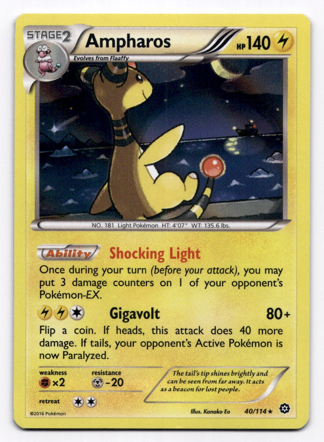 Ampharos -  (XY Steam Siege) Deck Exclusives - Pokemon NM 040/114