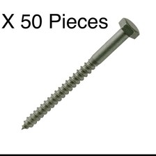 TIMBER-TITE M8 × 75 mm Exterior Coach Screw – Net-Coat® Green (Pack of 50)