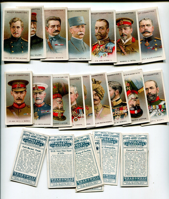 #ad #ad 1917 W.D.amp; H.O. WILLS CIGARETTES ALLIED ARMY LEADERS 50 TOBACCO CARD SET $49.99