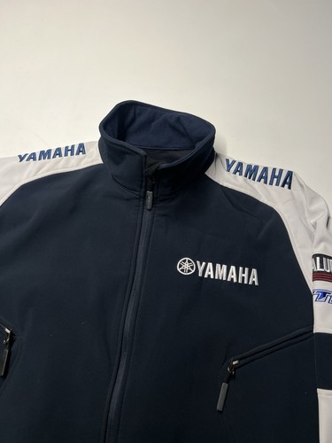 Yamaha JH Design Blue & White Pit Crew Racing Jacket Men 2XL rare - Picture 4 of 9