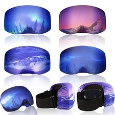 4 Pieces Ski Snowboard Goggle Cover Sleeve Goggle Cover Cool Polar Light Style