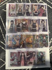Kimetsu No Yaiba - Juego completo de vitrales Demon Slayer como nuevo. Súper raro