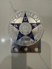 Vintage 1960s Fraternal Order Of Police Fop Metal Tag Topper Porcelain Enamel Vintage 1960s Fraternal Order Of Police Fop Metal Tag Topper Porcelain Enamel
