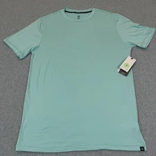 Gaiam Mens M Fitness Slim Fit T-Shirt Short Sleeve Turquoise Performance Tee NWT