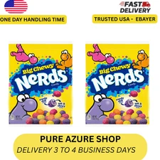 2 Bags Big Chewy Nerds Candy Bag, 10 oz Crunchy Outer
