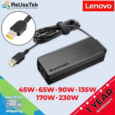 Genuine Lenovo 45W/65W/90W/135W/170W/230W Yellow Square Slim Tip AC Adapter
