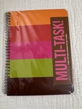 Bob's Your Uncle Multi-Taskers Spiral Notebook Stripe Orange Red Pink New in Pkg