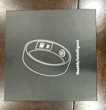 Smart Ring Activity Tracker Size 9 Silver Heart Rate Sleep w/ Case
