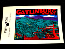 Gatlinburg Tennessee Vintage Travel Souvenir Decal / Window Sticker - Free S&H!