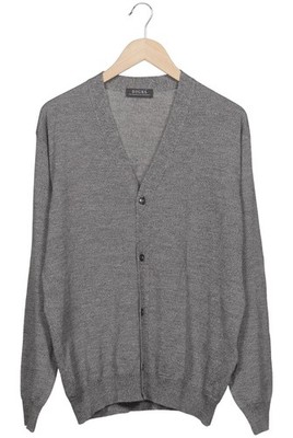 Digel Strickjacke Herren Cardigan Jacke Gr. EU 52 Merino Grau #vosgcnl
