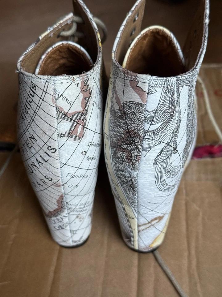 Botas al Tobillo con Plataforma Damisela Mapa del Mundo Jeffrey Campbell RARO Talla 6 Foto 4 de 4