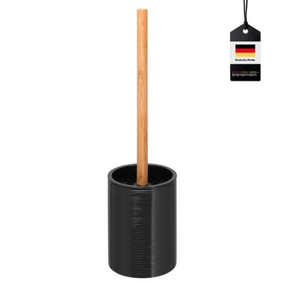 bremermann WC-Bürste SEGNO aus Bambus und Kunststoff | WC-Garnitur | schwarz