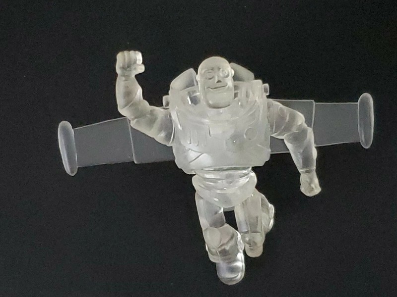 Disney Pixar  - Toy Story - BUZZ LIGHTYEAR - Clear Plastic Light-Up Toy w/ Clip
