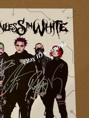 MOTIONLESS IN WHITE Poster Signed VIP 11x17 💯 Official Merch 2024