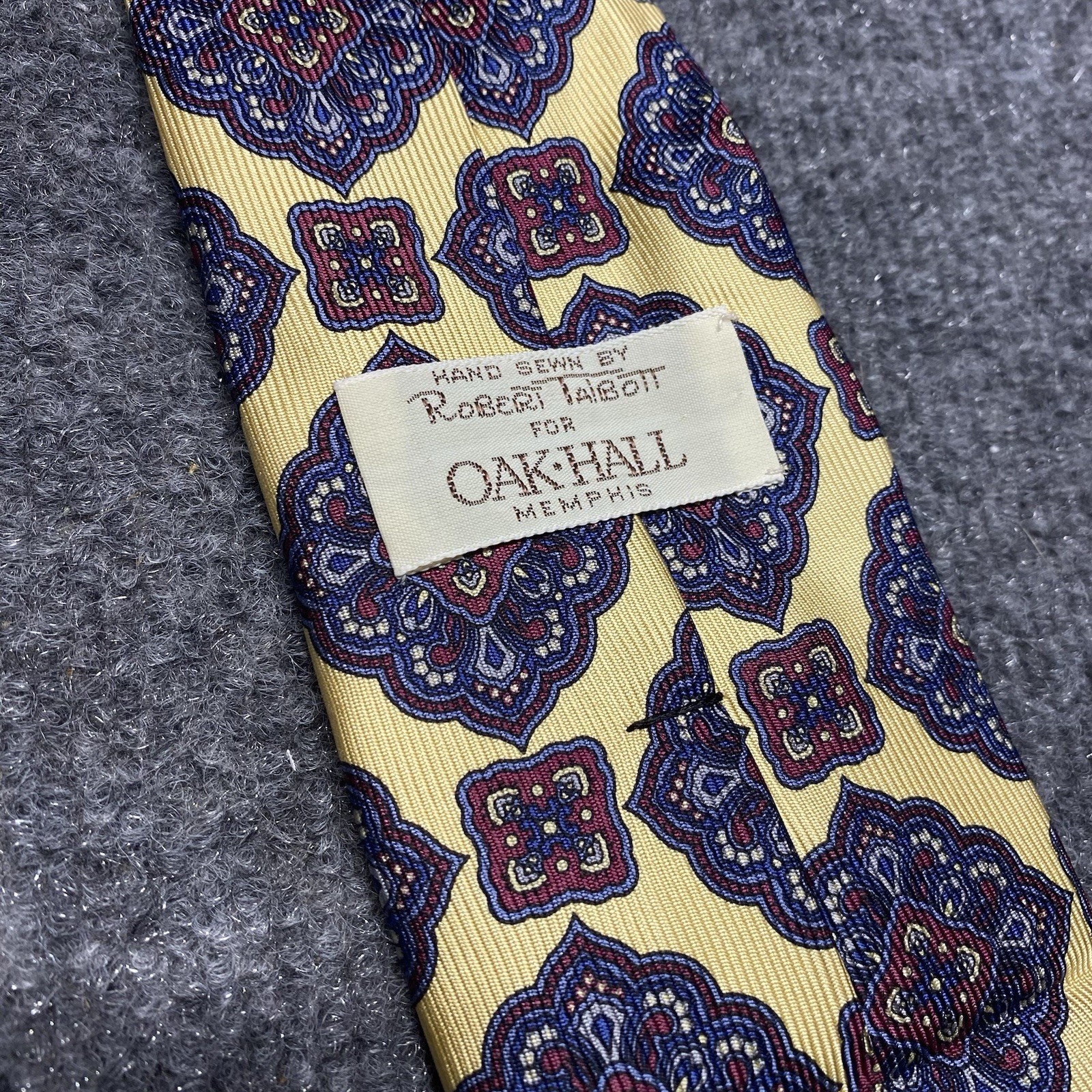 VTG Robert Talbott Tie Geometric Pattern Handsewn… - image 4