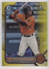 2022 Bowman Chrome Prospects Yellow Refractor 26/75 Aeverson Arteaga #BCP-82 4k8
