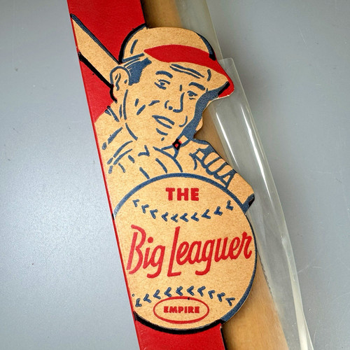 Vtg Empire THE BIG LEAGUER Baseball BAT CLOTHES BRUSH Original BOX Wooden