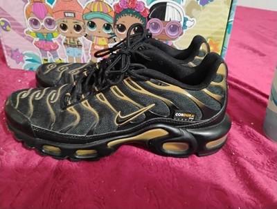 DS 2021 NIKE AIR MAX PLUS Size W 9 Men 7.5 CORDURA Tn TUNED GTX Black Gold READ
