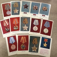 Vintage Russian Medals of The Soviet Union Pictures Set 1973