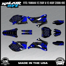 Graphics Kit for Yamaha YZ250F YZ450F (2006-2009) YZ 250F YZ 450F Twitch-Blue