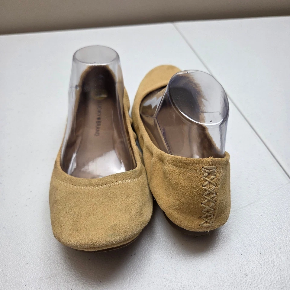 Zapatos planos de ballet de gamuza tostada Lucky Brand para mujer talla 9 Foto 2 de 4