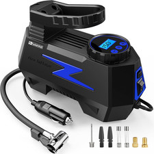 Inflador Portatil 150PSI Compresor Aire 12V LED Medidor Digital Auto Moto Bici