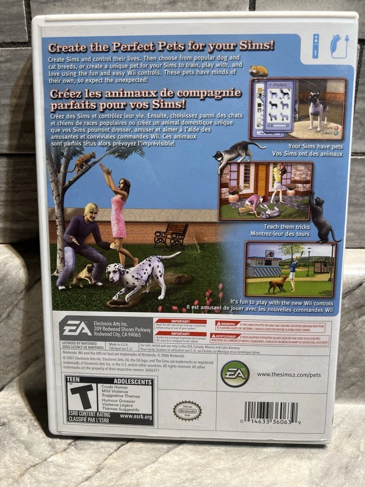 The Sims 2: Pets - Nintendo Wii - CIB Complete - Image 4 of 4