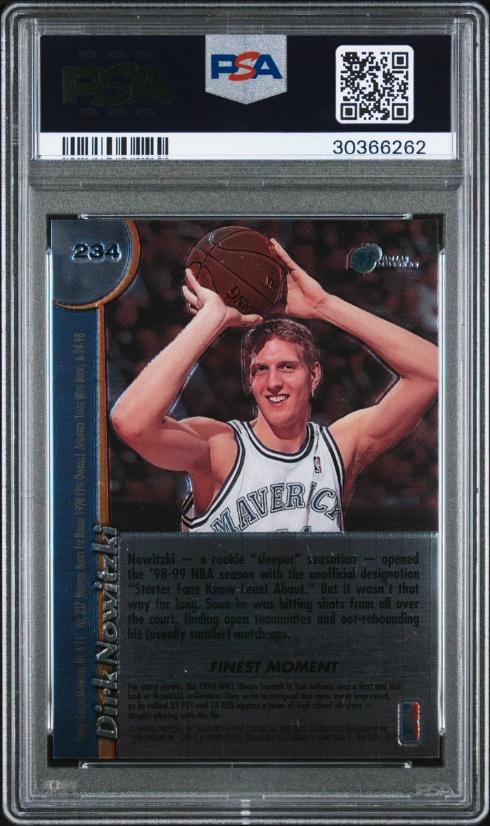 Dirk Nowitzki Basketball Grade 10 Rookie Sports Trading Cards