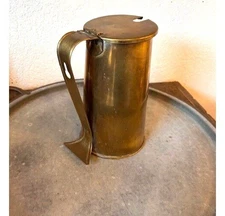 Antique Brass Copper Fire Starter Smudge Pot Mayflower  Vintage