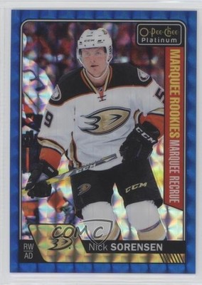 2016 O-Pee-Chee Platinum Royal Blue Cubes 57/99 Nick Sorensen #181 Rookie RC 6hn