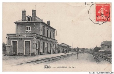 CAR-AEYP16-0955-91 - LIMOURS - La gare