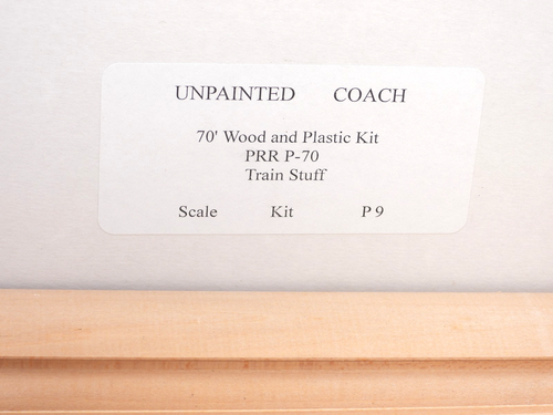 Train Stuff -70' Wood and Plastic Kit - Unpainted Coach - PRR P70 ...