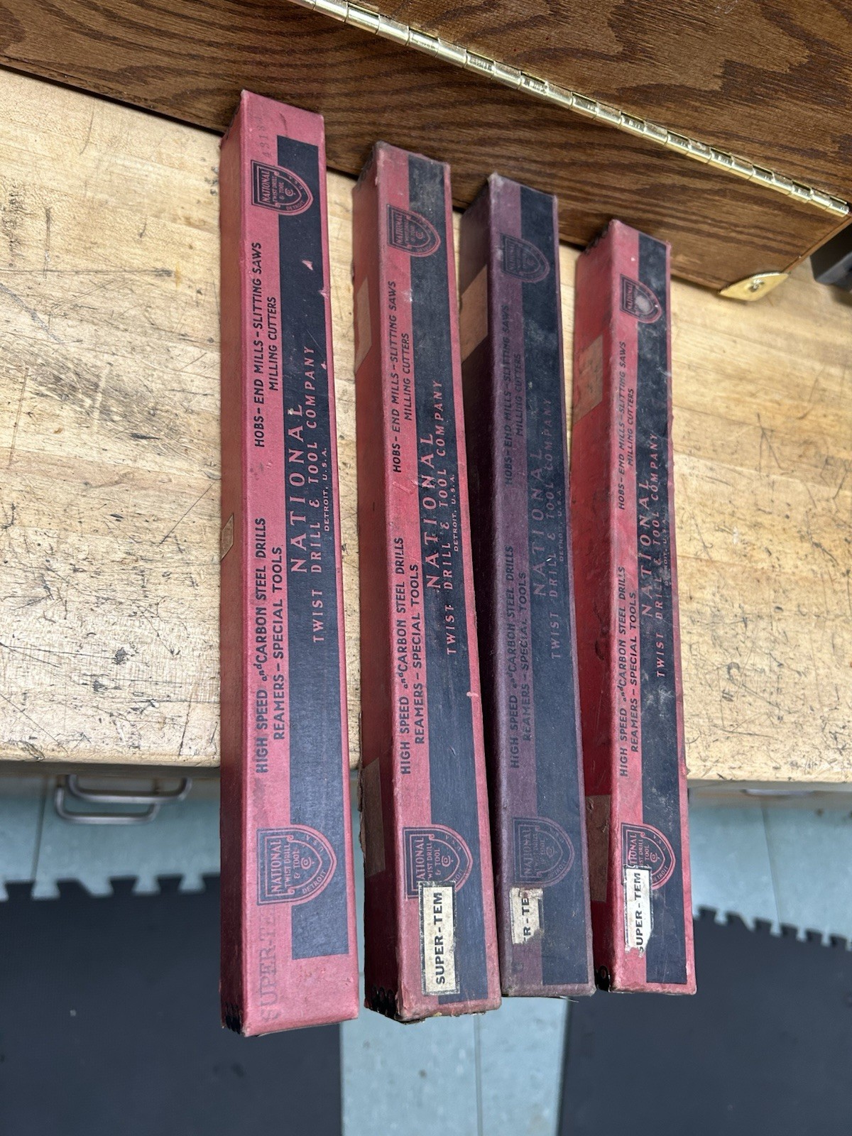 LOT OF 4, NEW! HSS 4MT TAPER SHANK DRILL 1-5/32" DIAMETER NATIONAL TWIST DRILL