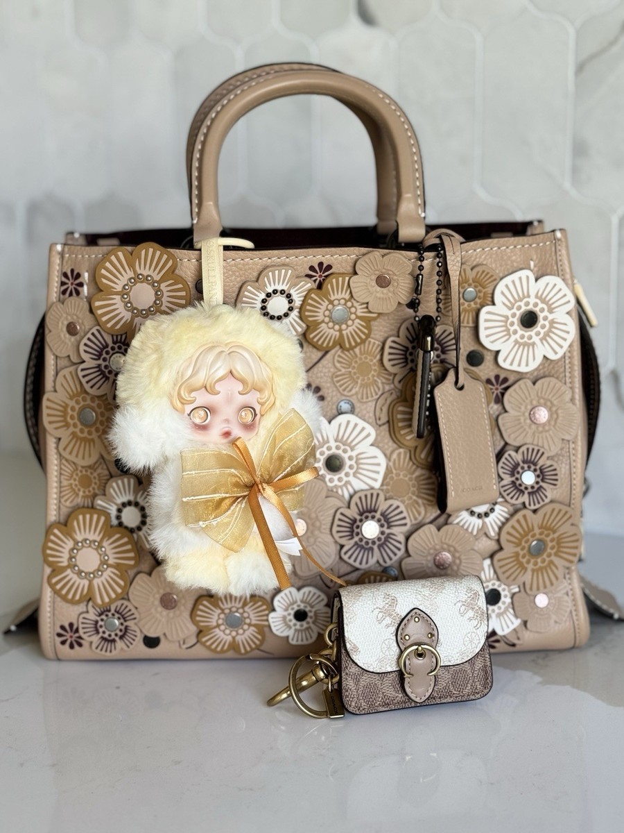 COACH ティーローズクラッチ RARE Coach 1941 Kisslock Satchel Frame Bag with Tea Roses