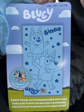 NWT Bluey Bingo Embroidered Appliqu Beach Bath Pool Towel 34 in x 63 in