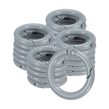 24-Pack Metal Spring O Rings, 5/8" Zinc Alloy Keyring Buckle Gray 