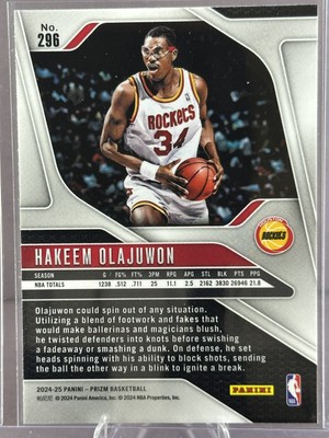 2024-25 Panini Prizm #296 Hakeem Olajuwon Legends Houston