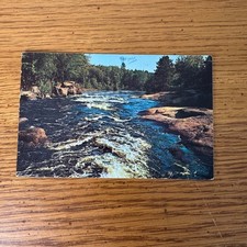 Big Smokey Falls Menominee Indian Reservation Vintage Postcard 1966