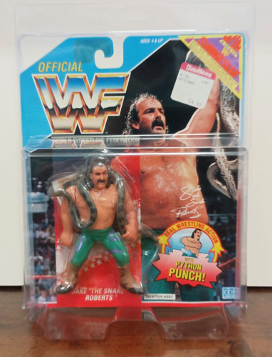Hasbro WWF Jake the Snake Python Punch Figure 1990...